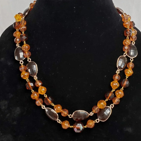 Vintage Western Germany 1950's Beaded Multistrand Necklace - Picture 3 of 9